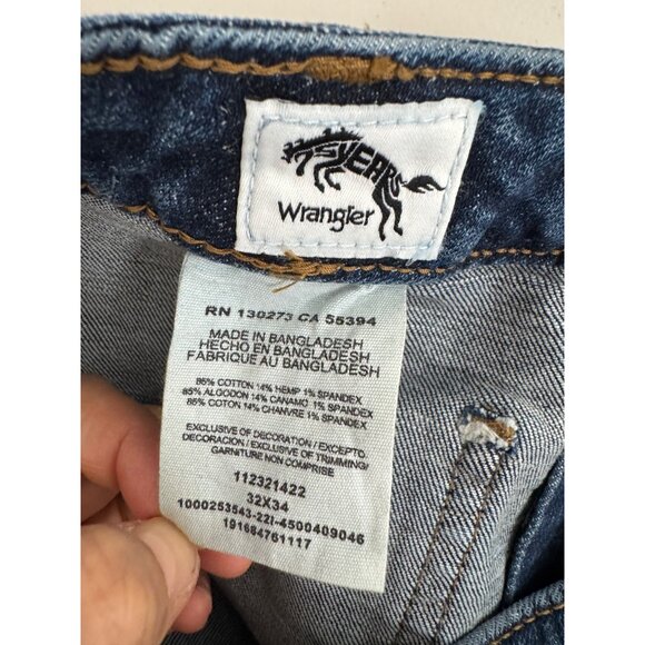 Wrangler Retro High Rise trumpet Flare Jeans 90s western hemp 32x34 - Picture 9 of 9